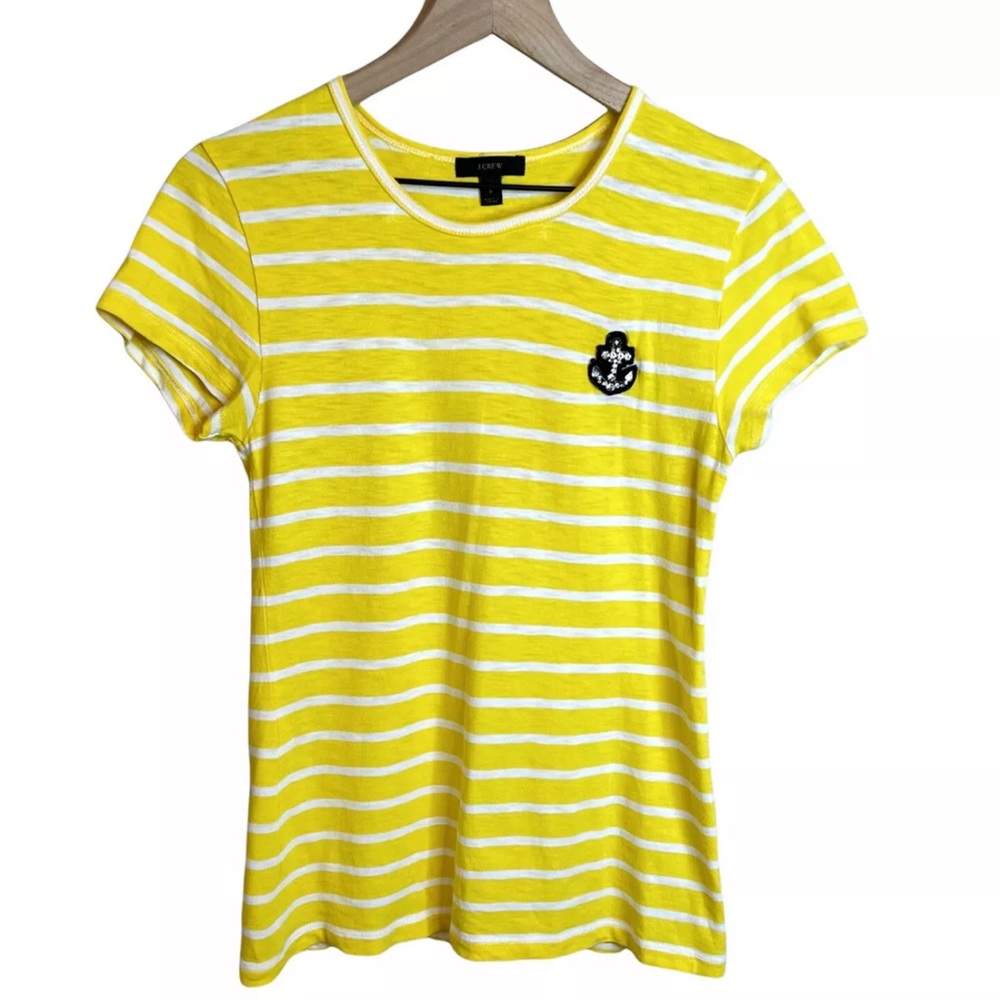 J. Crew Painter Tee Embellished Anchor